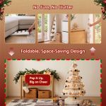 jingle jollys paper christmas tree 114cm w/ star topper leds xmas decorations kit home office white jingle jollys paper christmas tree 114cm w/ star topper leds xmas decorations kit home office white
