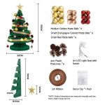 jingle jollys paper christmas tree 62cm w/ star topper leds xmas decorations kit home office green