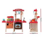 keezi kids kitchen pretend play set cooking sound steam light function