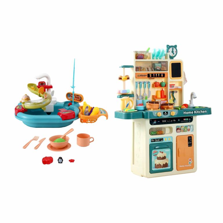 keezi 2 piece kids pretend kitchen playset water toys fishing game food play keezi 2 piece kids pretend kitchen playset water toys fishing game food play
