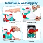 keezi kids kitchen play set play pretend sink dishwasher toys green