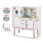 keezi kids kitchen play set wooden pretend toys cooking children storage golden keezi kids kitchen play set wooden pretend toys cooking children storage golden