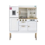 keezi kids kitchen play set wooden pretend toys cooking children storage golden keezi kids kitchen play set wooden pretend toys cooking children storage golden
