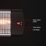 devanti 2pcs electric radiant strip heater outdoor indoor patio infrared heaters 3000w