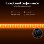 devanti 2pcs electric strip heater radiant infrared heaters 2000w