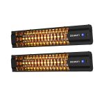 devanti 2pcs electric strip heater radiant infrared heaters 2000w