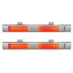 devanti 2pcs electric strip heater radiant infrared heaters remote control 3000w