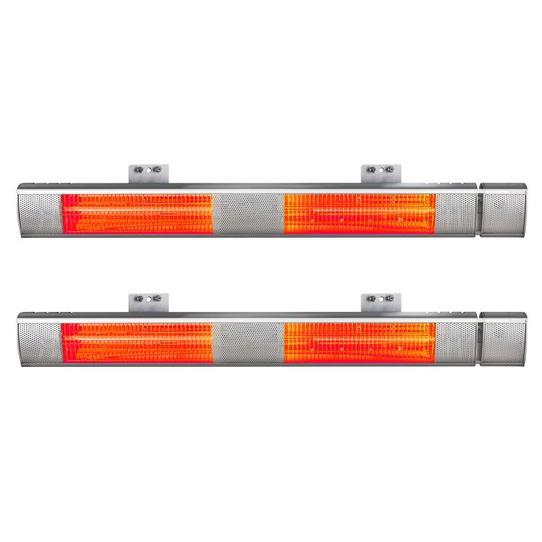 devanti 2pcs electric strip heater radiant infrared heaters remote control 3000w