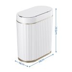 devanti sensor bins 7l motion sensor trash can slim touchless automatic waste bin white