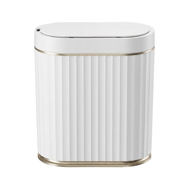 devanti sensor bins 7l motion sensor trash can slim touchless automatic waste bin white