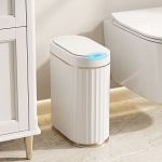 devanti sensor bins 7l motion sensor trash can slim touchless automatic waste bin white