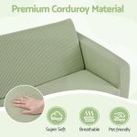artiss 2 in 1 sofa foam couch with side pocket light green