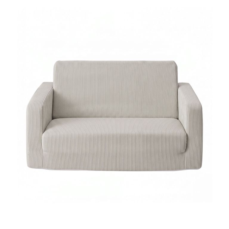 artiss 2 in 1 sofa foam couch with side pocket light grey