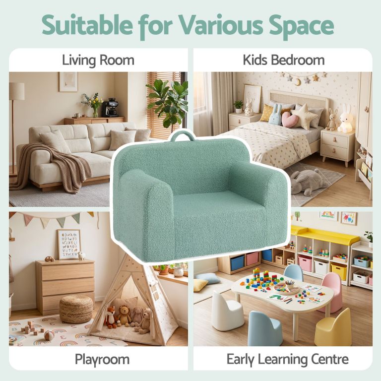 artiss sofa foam couch with carry handle mint green artiss sofa foam couch with carry handle mint green