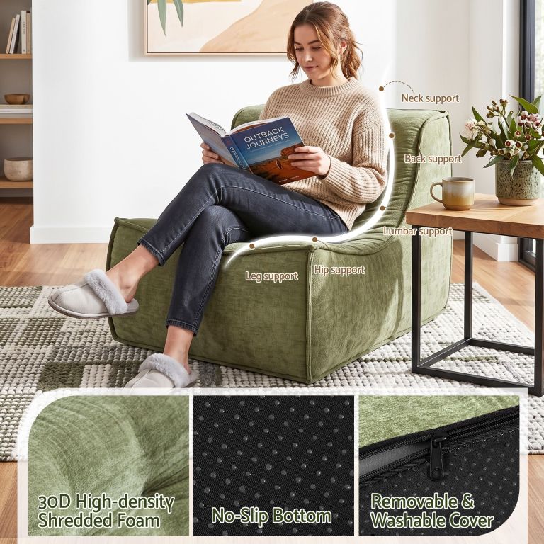 artiss floor sofa armless chenille no assembly removable cover green artiss floor sofa armless chenille no assembly removable cover green