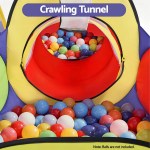 keezi kids play tent pop up teepee playhouse ball pit crawl tunnel basketball hoop