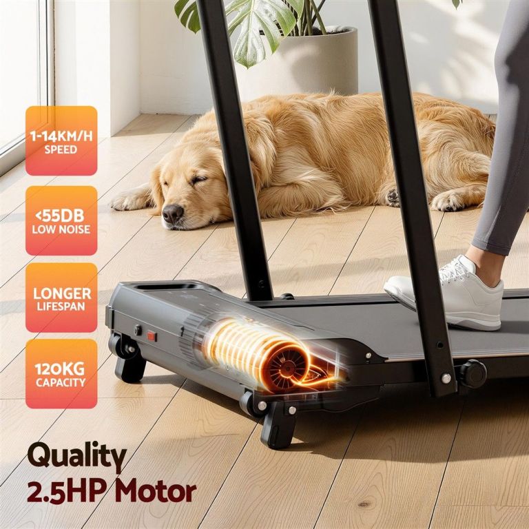 everfit 3 in 1 walking pad treadmill 12% incline foldable under desk treadmills for home gym with 40cm wide belt black