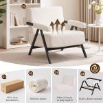 artiss compressed armchair white corduroy accent chair for small space artiss compressed armchair white corduroy accent chair for small space