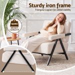 artiss compressed armchair white corduroy accent chair for small space artiss compressed armchair white corduroy accent chair for small space