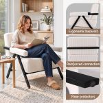 artiss compressed armchair white corduroy accent chair for small space artiss compressed armchair white corduroy accent chair for small space