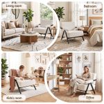 artiss compressed armchair white corduroy accent chair for small space artiss compressed armchair white corduroy accent chair for small space