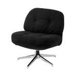 artiss swivel chair nursing armchair lounge corduroy steel star base black