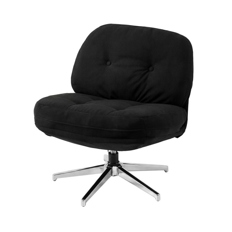 artiss swivel chair nursing armchair lounge corduroy steel star base black