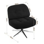 artiss swivel chair nursing armchair lounge corduroy steel star base black