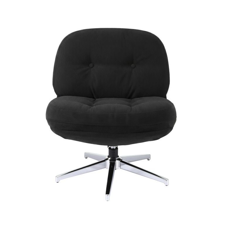 artiss swivel chair nursing armchair lounge corduroy steel star base black