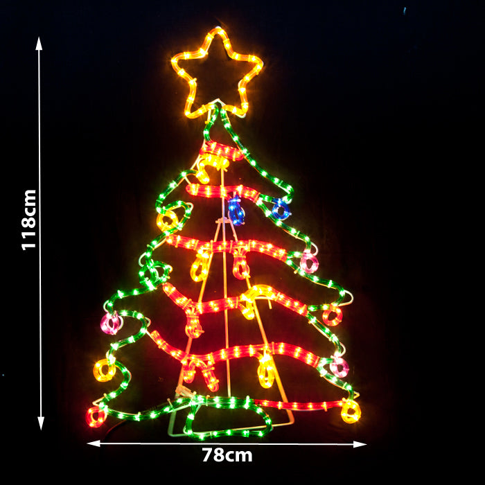 samland christmas tree motif rope light large 118cm height