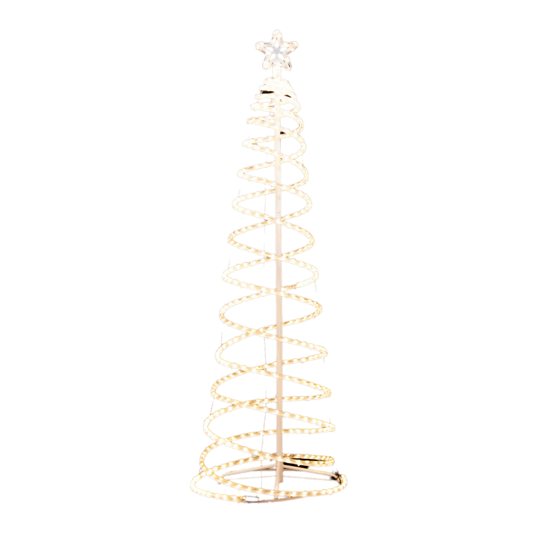 samland led 185cm spiral rope light christmas tree star motif warm white