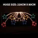 samland led animated 10 stars motif rope light for christmas 2.2m