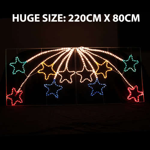 samland led animated 10 stars motif rope light for christmas 2.2m