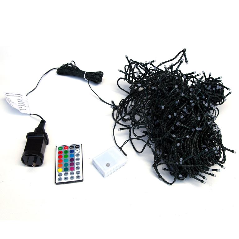 samland 30m 300 led dynamic colour changing christmas fairy light with remote control