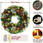 christmas wreath pre lit pine cone led decoration christmas wreath pre lit pine cone led decoration