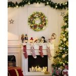 christmas wreath pre lit pine cone led decoration christmas wreath pre lit pine cone led decoration