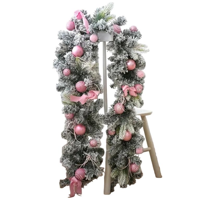 artificial christmas wreath pink garland artificial christmas wreath pink garland