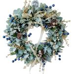 blueberry eucalyptus wreath with golden accents blueberry eucalyptus wreath with golden accents