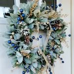 blueberry eucalyptus wreath with golden accents blueberry eucalyptus wreath with golden accents