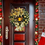 snowman fruit nut christmas wreath