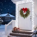pine needle red berry wreath with heart bow pine needle red berry wreath with heart bow
