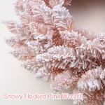 pink snowy pine christmas wreath pink snowy pine christmas wreath