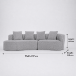 arco 3 seater compressed sofa