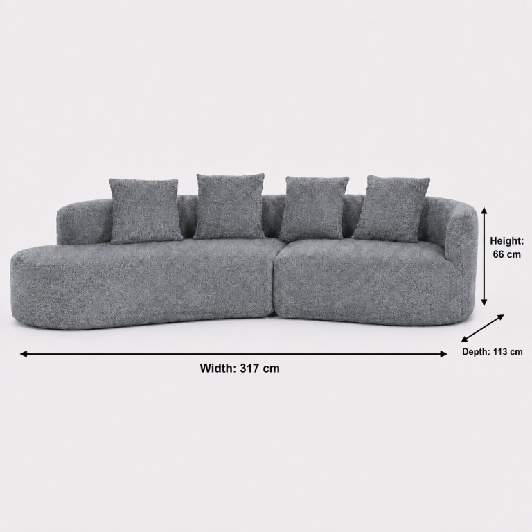 arco 3 seater compressed sofa