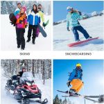 outdoormaster ski socks 4 pack merino wool, over the calf non slip cuff for men & women