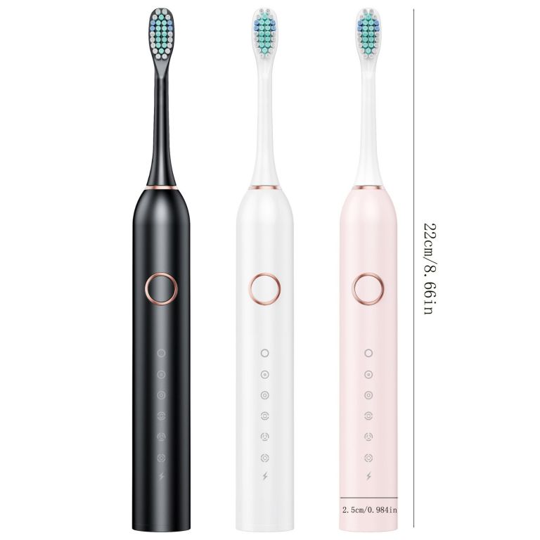 sonic electric toothbrush with 6 modes for professional dental care, deep cleaning and gum protection, ultra long battery life up to 180 days/black 4 brush head+storage box