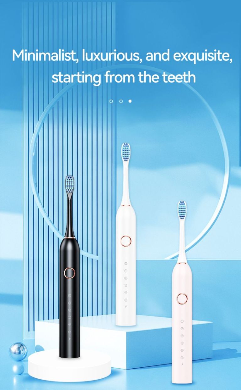 sonic electric toothbrush with 6 modes for professional dental care, deep cleaning and gum protection, ultra long battery life up to 180 days/white 4 brush head+storage box