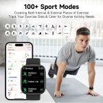 smartwatch voice assistant bluetooth calling health monitoring step tracking message alerts/black smartwatch voice assistant bluetooth calling health monitoring step tracking message alerts/black