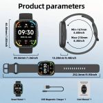 smartwatch voice assistant bluetooth calling health monitoring step tracking message alerts/black smartwatch voice assistant bluetooth calling health monitoring step tracking message alerts/black