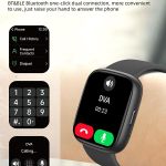 smartwatch voice assistant bluetooth calling health monitoring step tracking message alerts/black smartwatch voice assistant bluetooth calling health monitoring step tracking message alerts/black